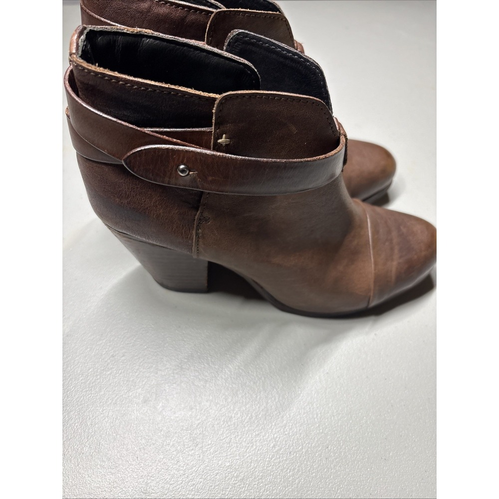 Rag & Bone Size Harrow Ankle Booties Brown Strap,Block Heel Size 39/ US 9